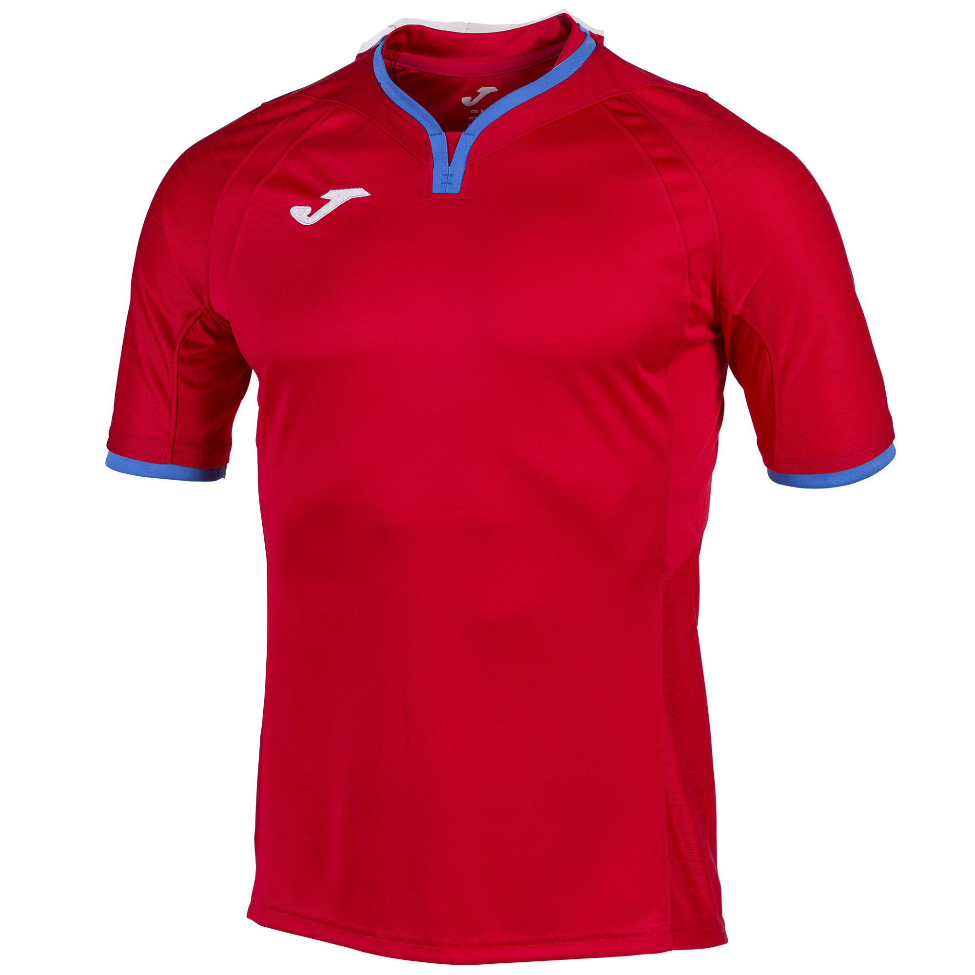 red and royal blue shirt