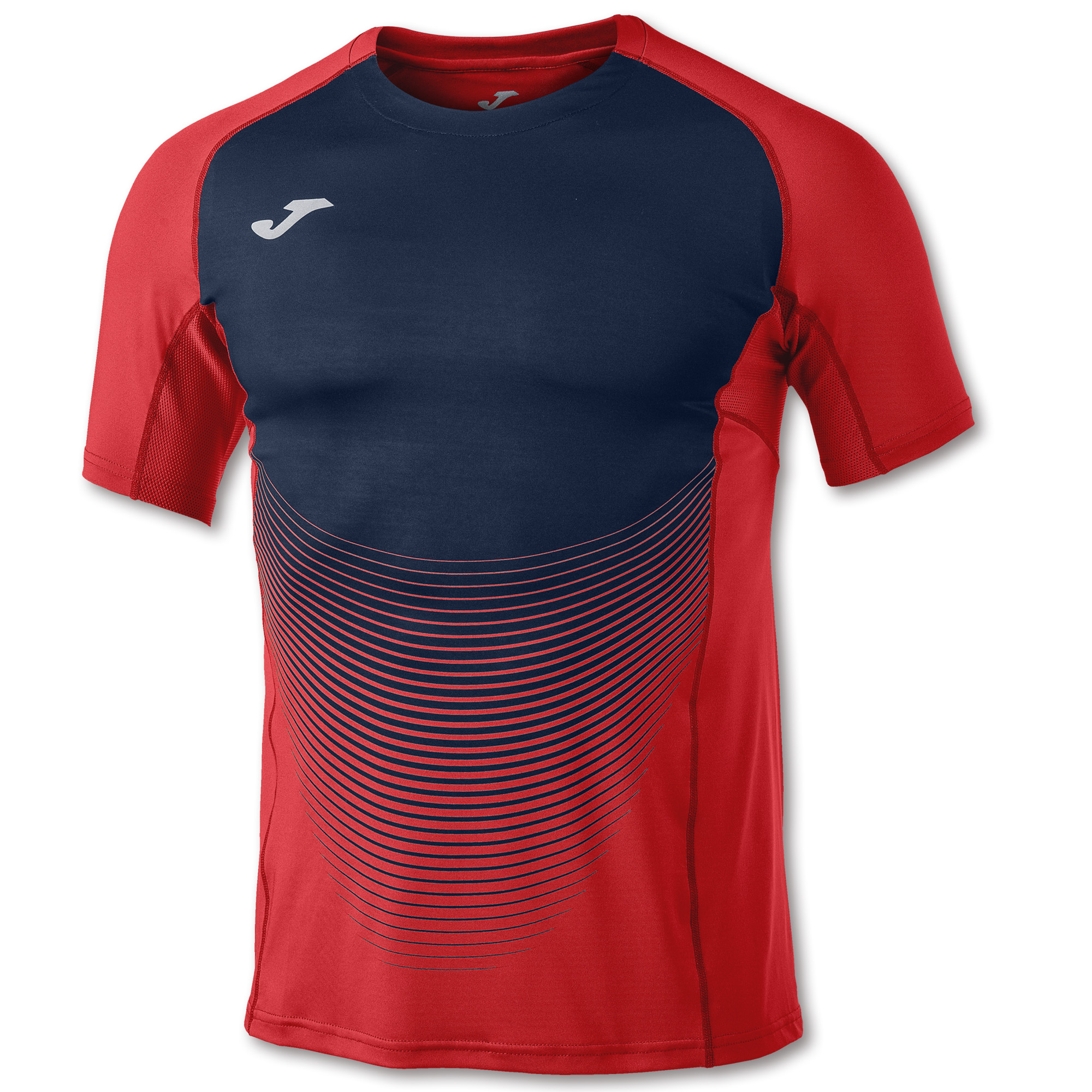 red and navy blue nike shirt