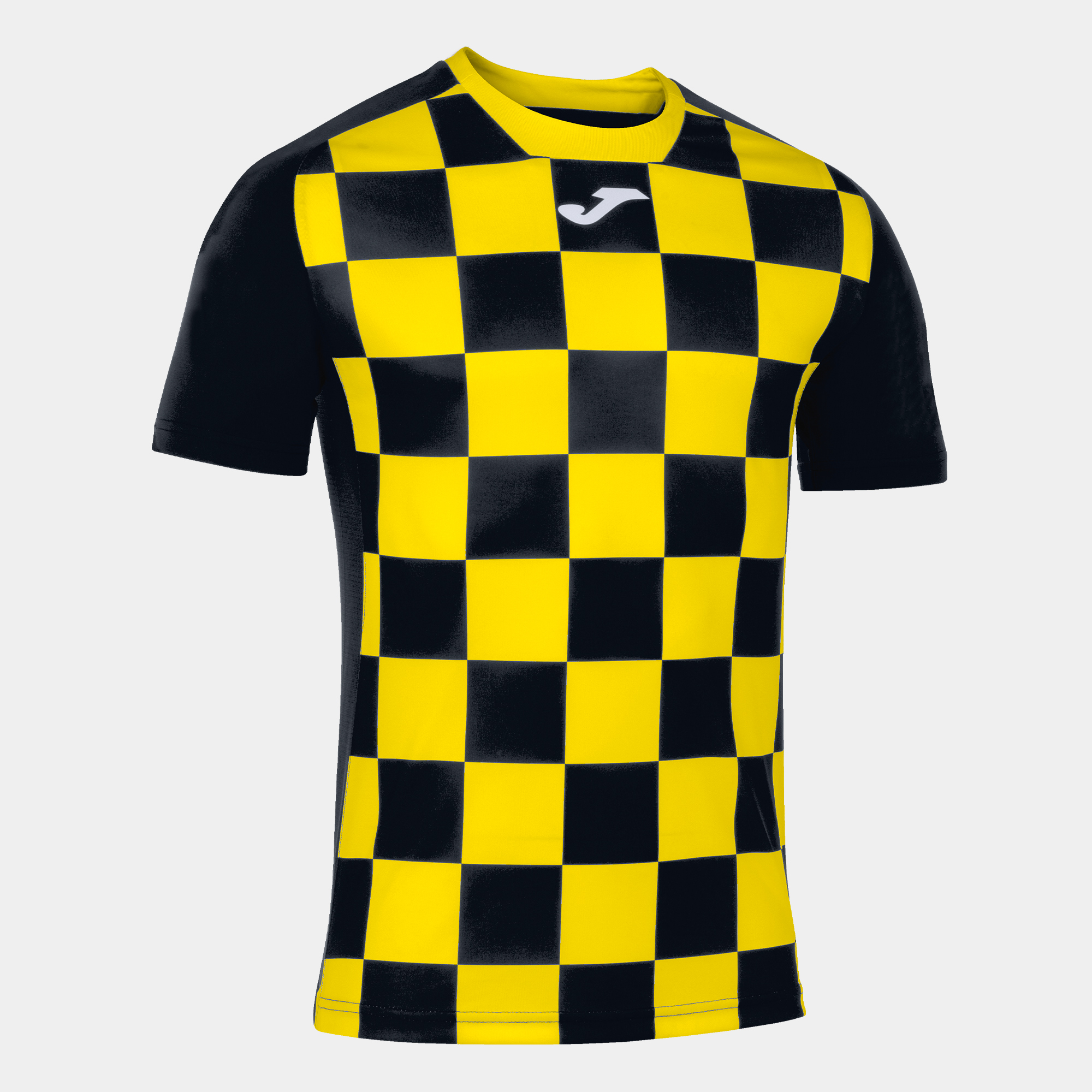 black and yellow soccer jersey